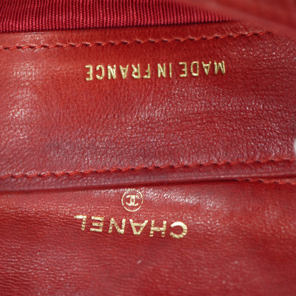 OLD CHANEL ビコローレ ミニココミドル財布（赤）