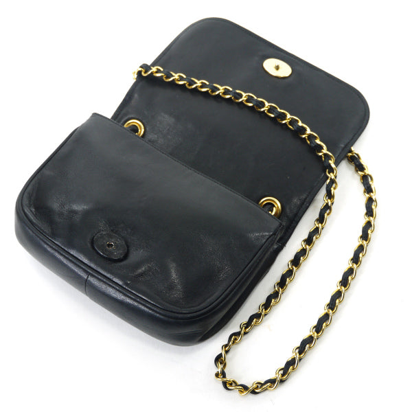 OLD CHANEL　ココマークステッチ ミニチェーンバッグ（黒）