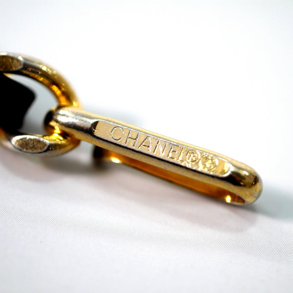 OLD CHANEL　ココマーク チェーンベルトネックレス(黒)