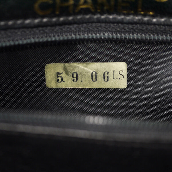 OLD CHANEL　ココマークステッチ 斜めフラップチェーンバッグ（黒）
