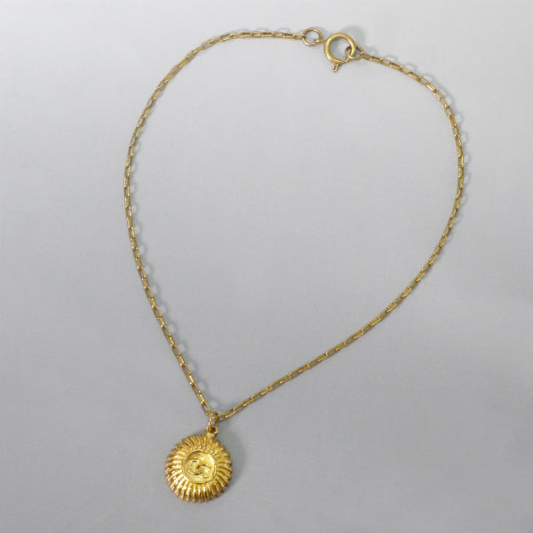 OLD CHANEL ココマークプレート ネックレス（ゴールド）