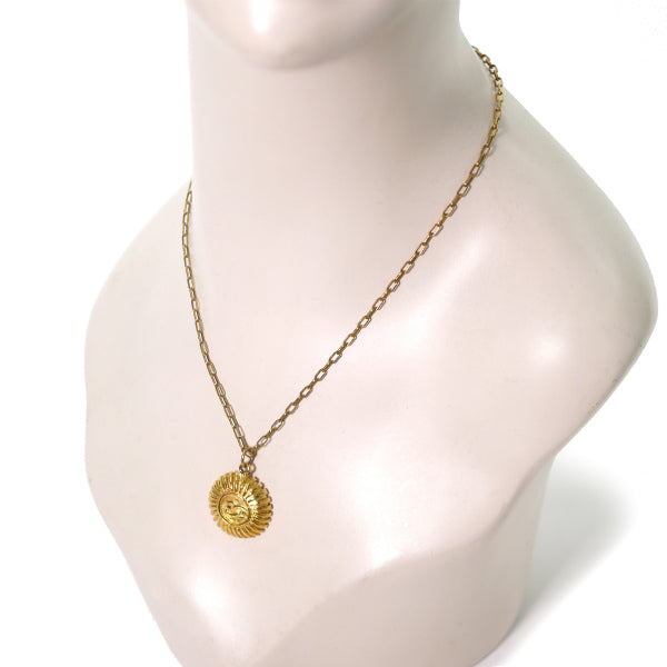 OLD CHANEL ココマークプレート ネックレス（ゴールド）