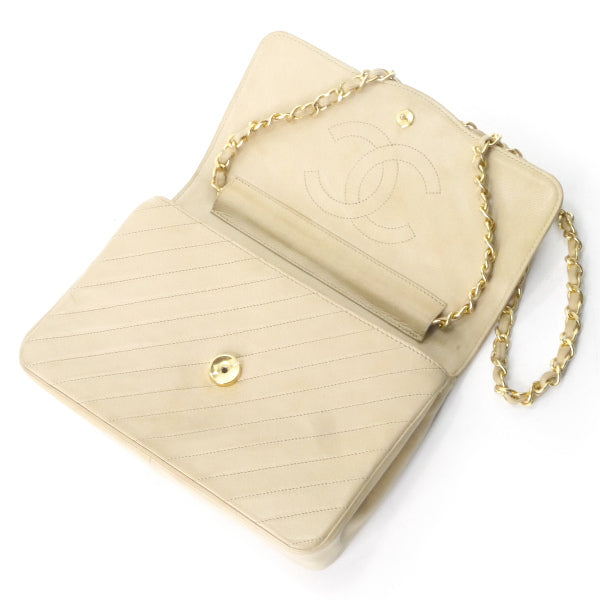 OLD CHANEL　マドモアゼルステッチ チェーンバッグ（ベージュ）