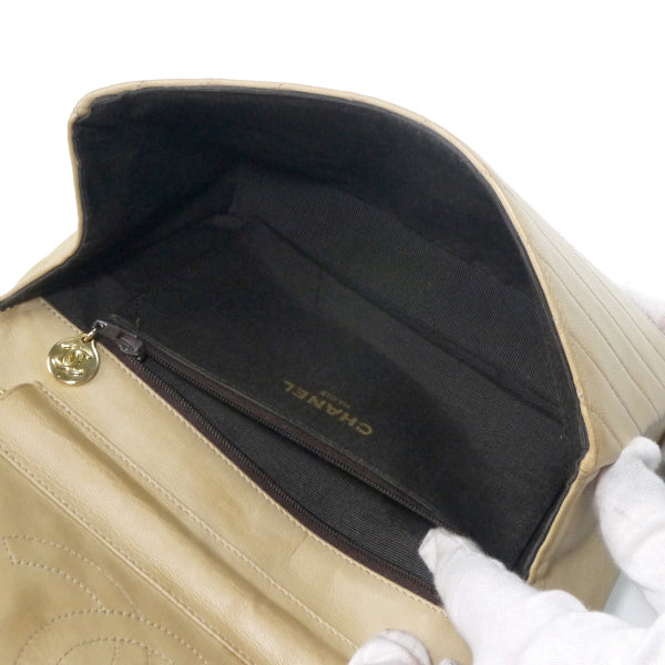 OLD CHANEL　マドモアゼルステッチ チェーンバッグ（ベージュ）