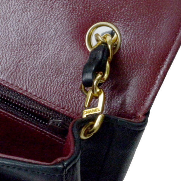 OLD CHANEL マドモアゼルステッチ チェーンバッグ（黒）
