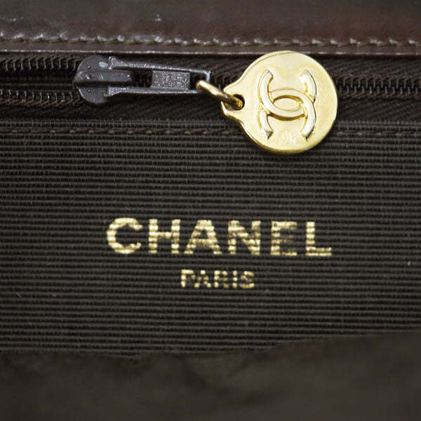 OLD CHANEL マドモアゼルステッチ チェーンバッグ（濃茶）