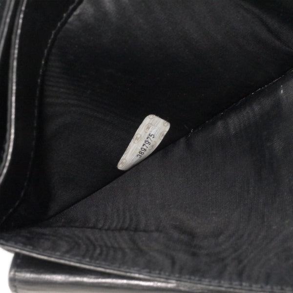 OLD CHANEL　ココマークステッチチェーンウォレット（黒/キャビアスキン）