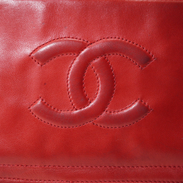 CHANEL80sフリンジチェーンバッグ（赤）