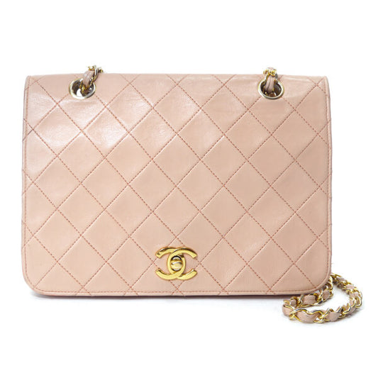 OLD CHANEL　レア!!マトラッセWチェーンバッグ（ベビーピンク）