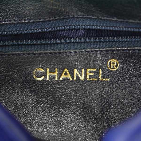CHANEL 80s　ビジュー柄サテンフリンジバッグ