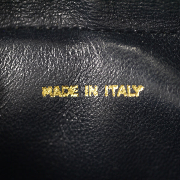 CHANEL 80s　ビジュー柄サテンフリンジバッグ