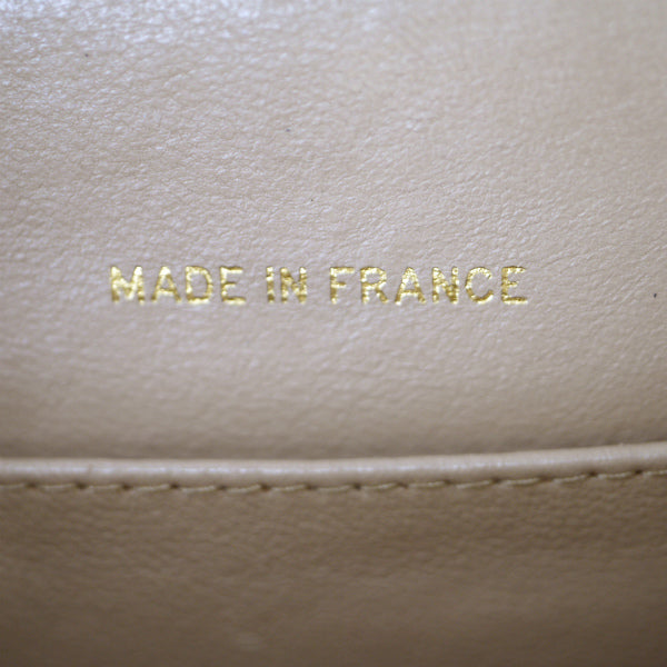 OLD CHANEL マトラッセ がま口Wチェーンミニバッグ（ベージュ）