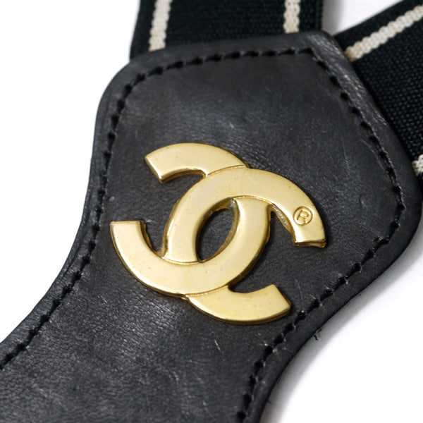 OLD CHANEL 　ロゴサスペンダー（黒/白）