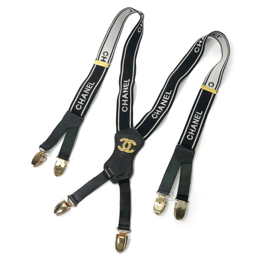 OLD CHANEL 　ロゴサスペンダー（黒/白）