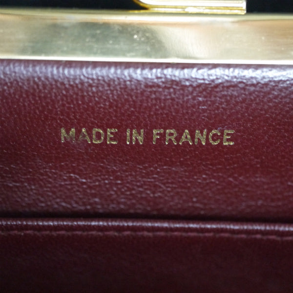 OLD CHANEL Vステッチココマークがま口チェーンバッグ（黒/ラムスキン）