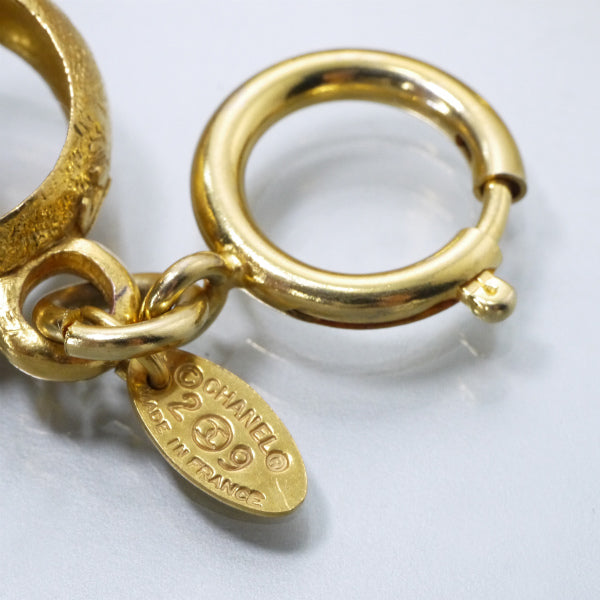OLD CHANEL　ココマーク甲丸チェーンブレスレット（ゴールド）