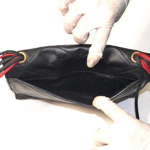 OLD CHANEL　バイカラーショルダー（黒・赤）