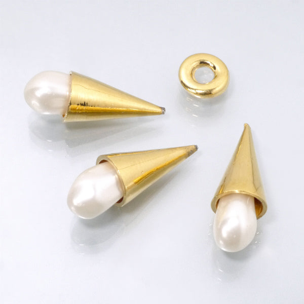 OLD CHANEL　パールモチーフ チェーンベルトネックレス（ゴールド）