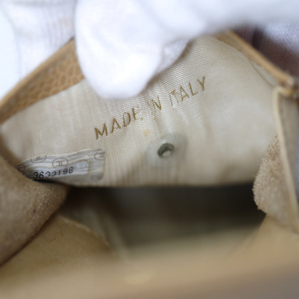 OLD CHANEL　ココマークステッチ マルチケース（ベージュ/キャビアスキン）