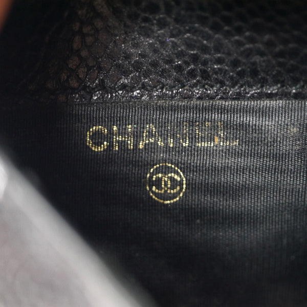 OLD CHANEL　ココマークステッチ リップケース（黒）