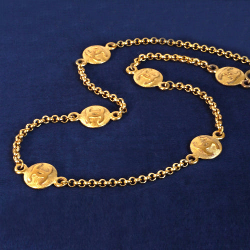 OLD CHANEL　ゴールドチェーン　ベルトネックレス