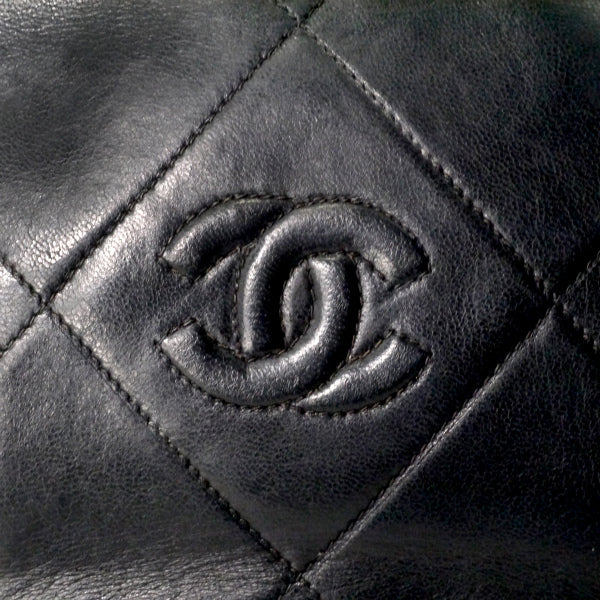 CHANEL80s!ダイヤココマークフリンジバッグ（黒）