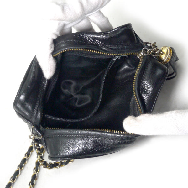 CHANEL80s!ダイヤココマークフリンジバッグ（黒）