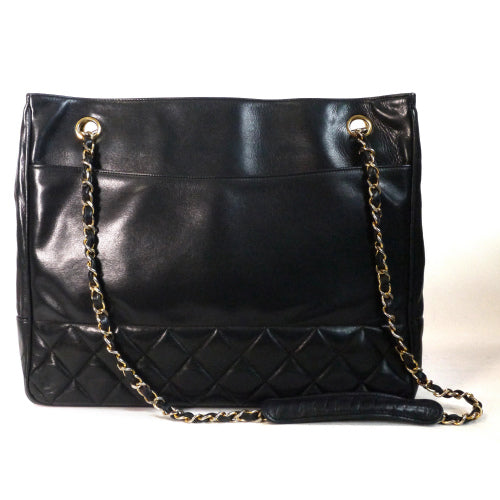 OLD CHANEL 　マトラッセトートバッグ（黒）