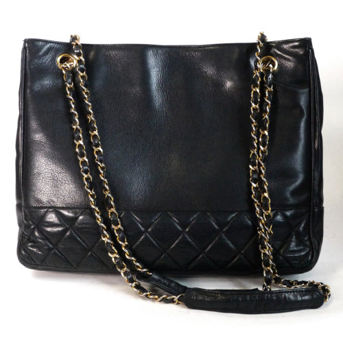 OLD CHANEL 　マトラッセトートバッグ（黒）