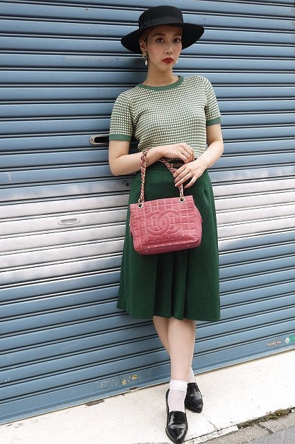 CHANEL　チョコバーチェーンショルダー（ピンク）