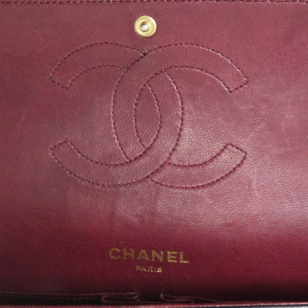 OLD CHANEL　逆ココ!マトラッセ WフラップWチェーンバッグ（黒）