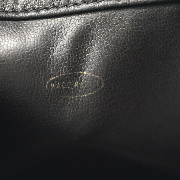 OLD CHANEL　ココマークステッチ巾着Wチェーンショルダー（黒）