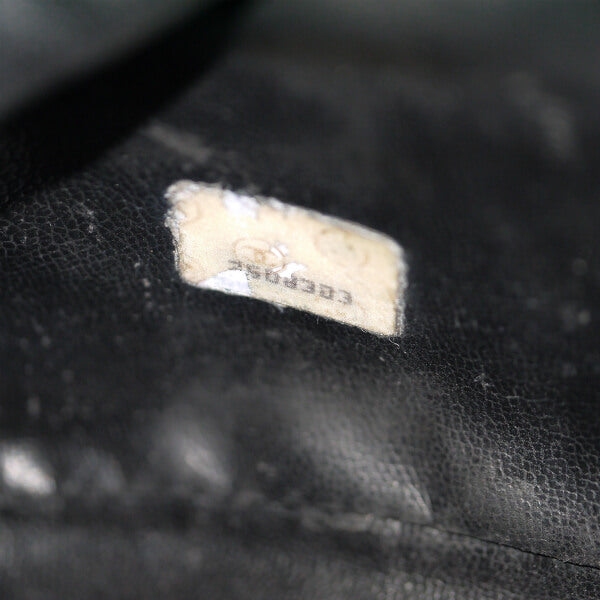 OLD CHANEL　キャビアスキン 6ココマーク巾着チェーンバッグ（黒）