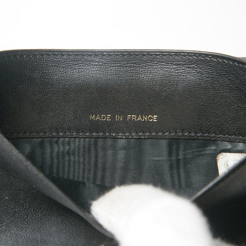 CHANEL　ラム皮財布(黒）