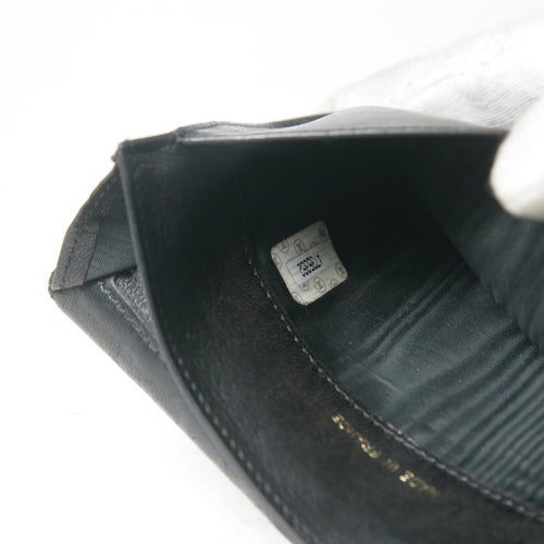 CHANEL　ラム皮財布(黒）