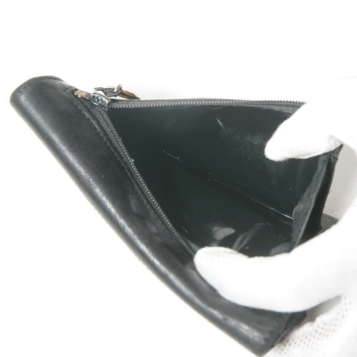 CHANEL　ラム皮財布(黒）