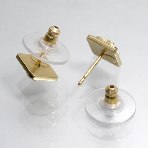 OLD CHANEL ココターンロック スクエアミニピアス（ゴールド）