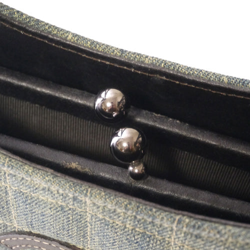 VINTAGE CHANEL  チョコバー がま口バッグ（デニム）