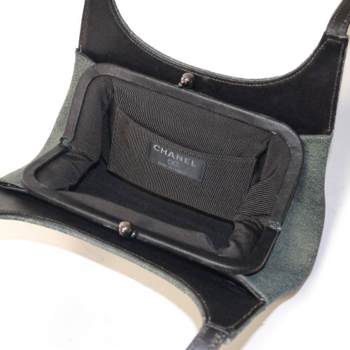 VINTAGE CHANEL  チョコバー がま口バッグ（デニム）