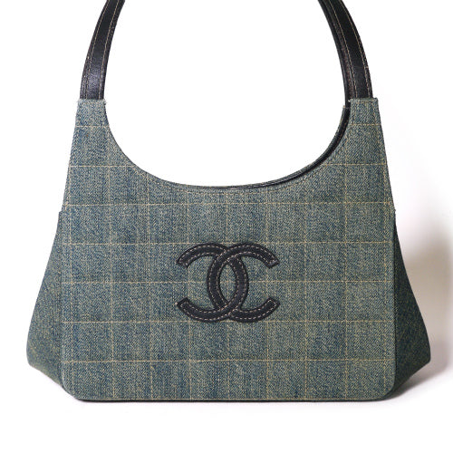 VINTAGE CHANEL  チョコバー がま口バッグ（デニム）