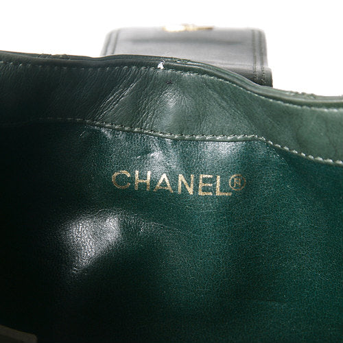 OLD CHANEL　マトラッセ バケツ型ポシェット（緑）