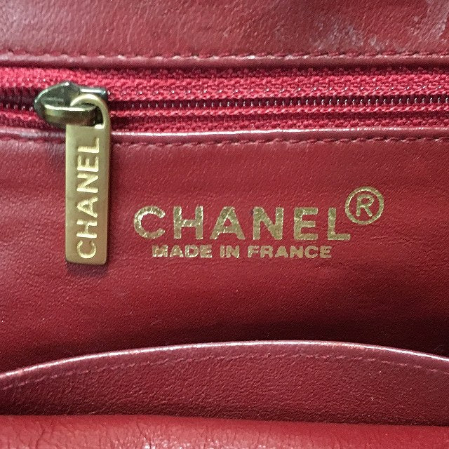 OLD CHANEL リボンモチーフがま口ハンドバッグ