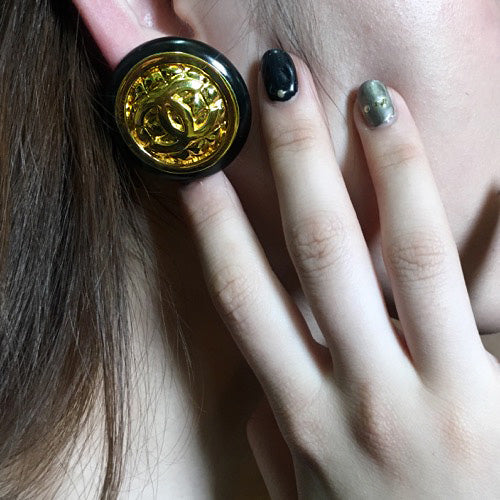 OLD CHANEL マトラッセイヤリング(ゴールド)