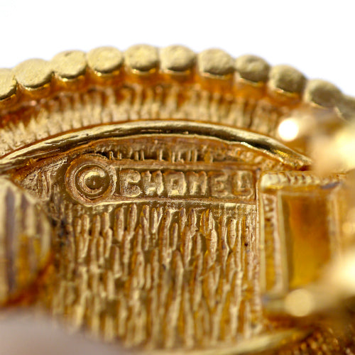OLD CHANEL 楕円形ココマーク イヤリング