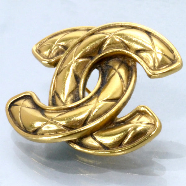 OLD CHANELココマーク  ブローチ ゴールド