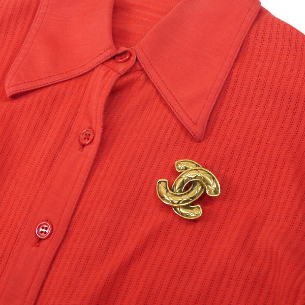 OLD CHANELココマーク  ブローチ ゴールド