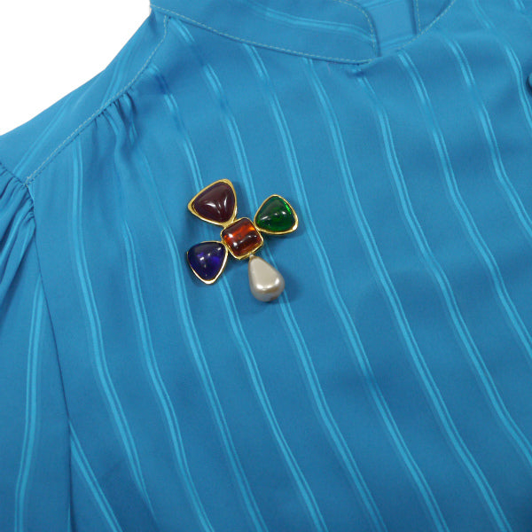 VintageCHANEL グリポア マルチカラー ブローチ 2 6