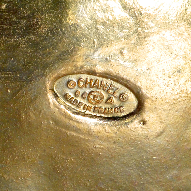 Vintage CHANEL COCOマークブローチ (ゴールド)