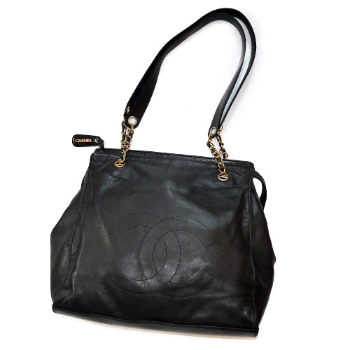 OLD CHANEL ラム革　大型ショルダー