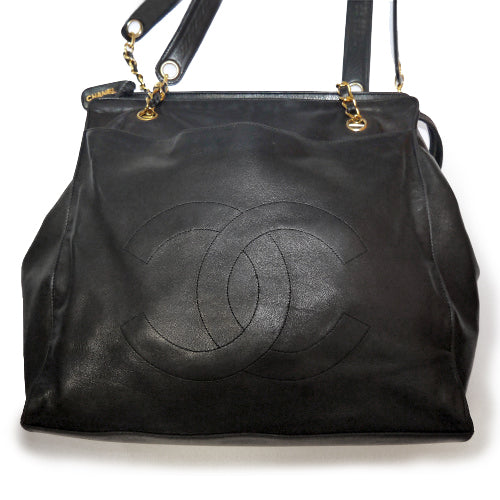 OLD CHANEL ラム革　大型ショルダー